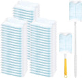 60 Count Electrostatic Duster Refills, 360 Heavy Duty Compatible with Swiffer Dusters Refills with 1 Short Handle and 1 Extenda Handle for Cleaning Home