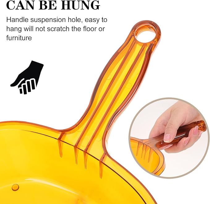Yellow Thickened Handheld Dustpan Shovel for Home and Office Cleaning, Plastic Kitchen and Desktop Garbage Shovel for Bedroom and Household Use