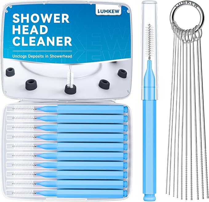 Shower Head Cleaner Picks, Multiple Size Shower Head Cleaning Brush for Small Holes, Showerhead Nozzle Unclogger Tool,Green, 20pcs