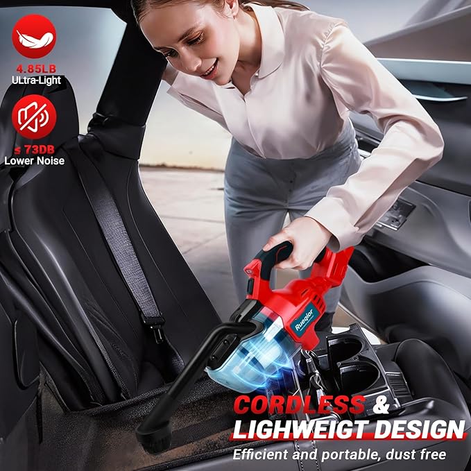 Cordless Vacuum Cleaner for Milwaukee M18 Battery, 5 in 1 Handheld Electric Vacuum Cleaner with 400W Powerful Motor, 46 CFM Portable Hand Vacuum for Home Pet Hair, Car (NO Battery)