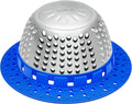 LEKEYE Shower Drain Hair Catcher/Shower Drain Cover/Drain Protector for Pop-Up & Regular Drains(Blue)