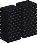 Homaxy 100% Cotton Terry Kitchen Towels(Black, 13 x 28 inches), Checkered Designed, Soft and Super Absorbent Dish Towels, 24 Pack