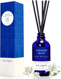 Reed Diffuser Set- Jasmine & Lily Scented Diffuser with 6 Rattan Sticks, Long Lasting Reed Diffusers for Home Bathroom Shelf Decor-3.7oz
