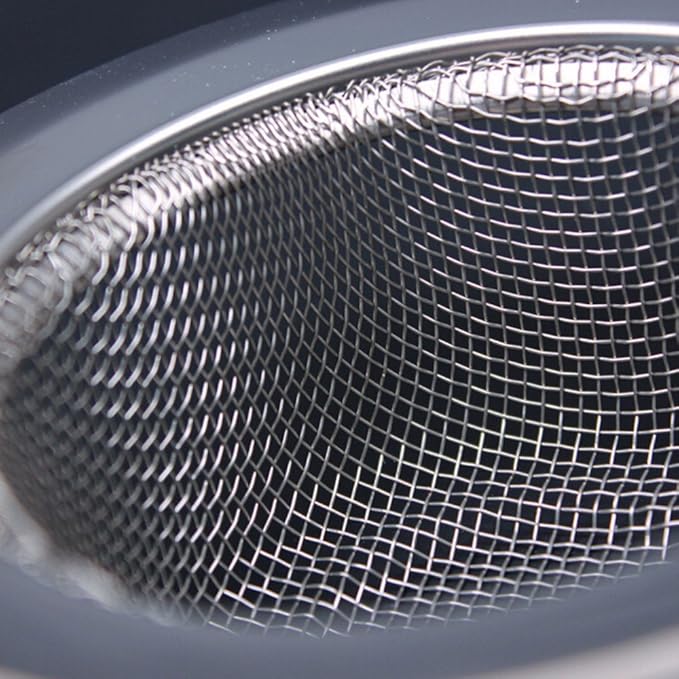 2 Pcs Stainless Steel Kitchen Mesh Silver Sink Strainer Large Wide Rim 4.5" Diameter,Perfect for Kitchen Sinks