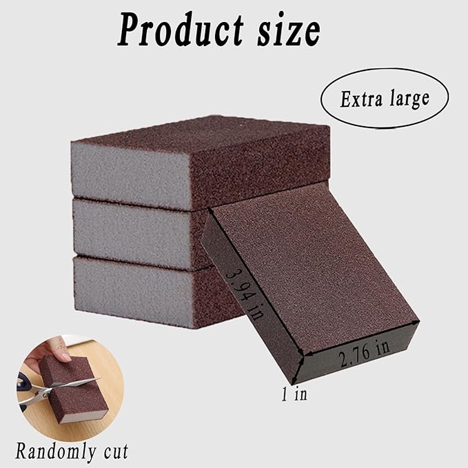 Baitiane 8 Pack Carborundum Nano Emery Sponge, Sanding Sponge Block, Rust Remover Tool, Household Cleaning Tools, Kitchen Cleaning Sponge, Grit 90