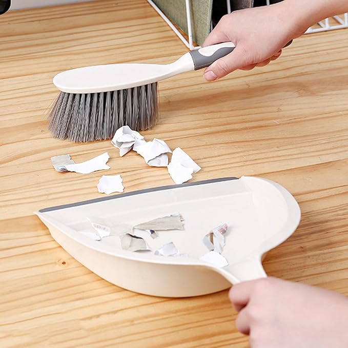 Small Tabletop Cleaning Dustpan Set, Dust Pans with Brush,Hand Broom and Dustpan Set,Dustpan and Brush Set,Handheld Dustpan are Used to Clean Kitchens, Floors, Tables, Animal Cages.