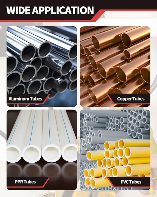 4 PCS 4 in 1 Copper Tubing Brush and Reamer, 1/2 in and 3/4 in Copper Pipe Cleaner, Inner-Outer Reamer Pipes and Pipe Deburring Brush for PVC PPR Brass Aluminum Pipes