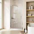 34-35.4" W x 72" H Shower Door,Royal Guard Frameless Pivot Shower Door with 1/4" Clear Tempered Glass, Pivot Swing Shower Glass Door,Chrome Finish