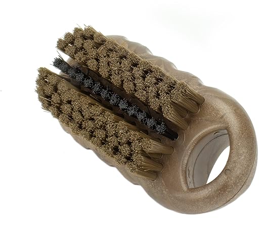 SPARTA Nail Scrub Brush Commercial-Grade, Heavy-Duty Hand and Fingernail Brush with Stiff Bristles for Gardeners, Mechanics, And Foodservice Personnel, Plastic, 5 Inches, Brown