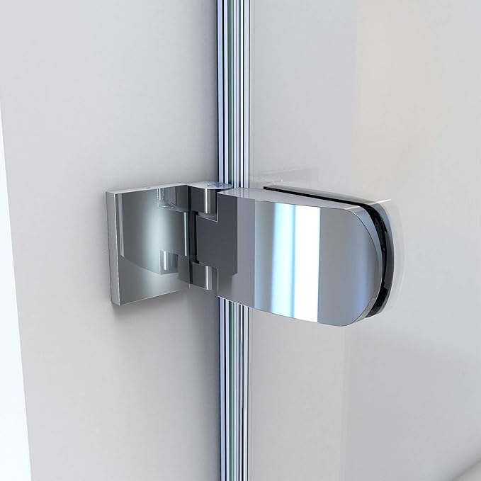 DreamLine Aqua Uno 34 in. W x 58 in. H Frameless Hinged Tub Door in Chrome, SHDR-3534586-01