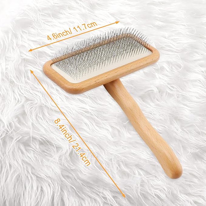 Carpet Rake Sheepskin Wool Brush More Suitable for Pile Carpets/Rugs for Carding Fur Restore Carpets Softness and Texture Let Rugs to New Looking(Wood, 1PCS)