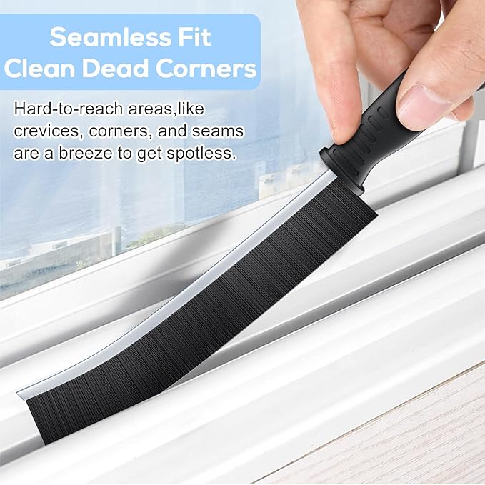 2-Pack Window Track Cleaning Brush, Multi-Purpose Deep Cleaner for Sliding Tracks & Tight Spaces