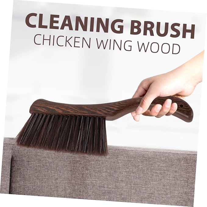 Wooden Cleaning Brush with Thick Ergonomic Handle for Efficient Dust Removal from Mattresses and Furniture Durable Design for Home Use