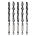HARFINGTON 5Pcs Bore Brush Stainless Steel 8mm Dia Cleaning Twisted Wire Brush Tube Pipe Cleaner with Handle 1/4 Inch Hex Shank for Tubes, Ports, Bearings