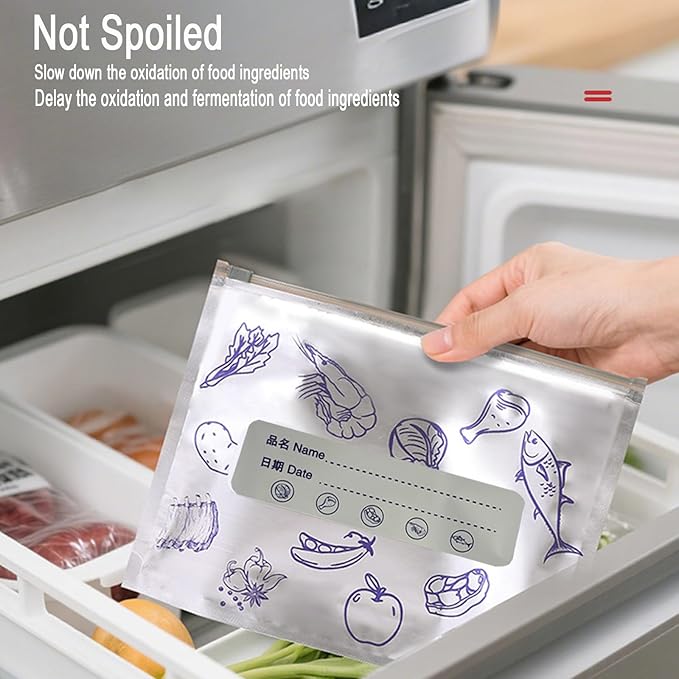 Reusable Aluminum Foil Storage Bags, 30 Count - Thick, Leak-Proof Stand-Up Bags with Resealable Zipper for Food Storage & Organization | Freezer, Pantry & Meal Prep (Variety Pack (S/M/L))