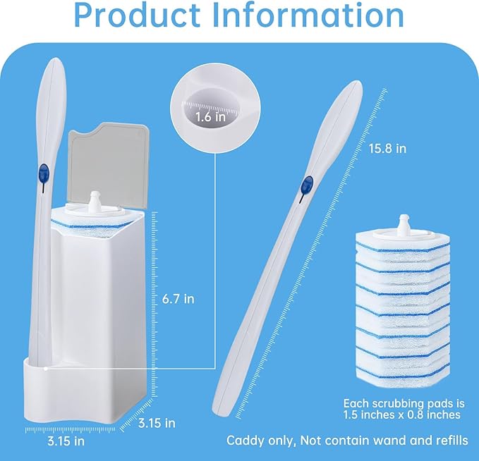 Holder for Clorox Toilet Wand, Compatible with Clorox Toilet Wand Holder only, White & Gray