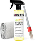 Ultra Car Interior, Seat & Upholstery Cleaner - Car Detailing Kit Removes Stains, Dirt, Oil & Grease, Safe for Leather, Vinyl, Plastic & More - Compatible with Cars, Trucks, SUVs, RVs (17Oz Apple)