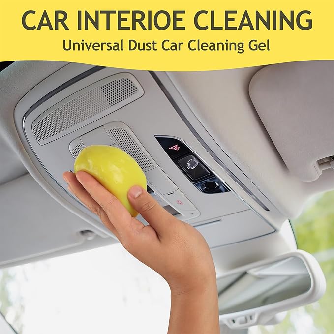 Car Cleaning Gel 160G - Reusable Dust Slime for Car Vents/Keyboard/Console, Interior Cleaner Putty, Gifts for Women Men