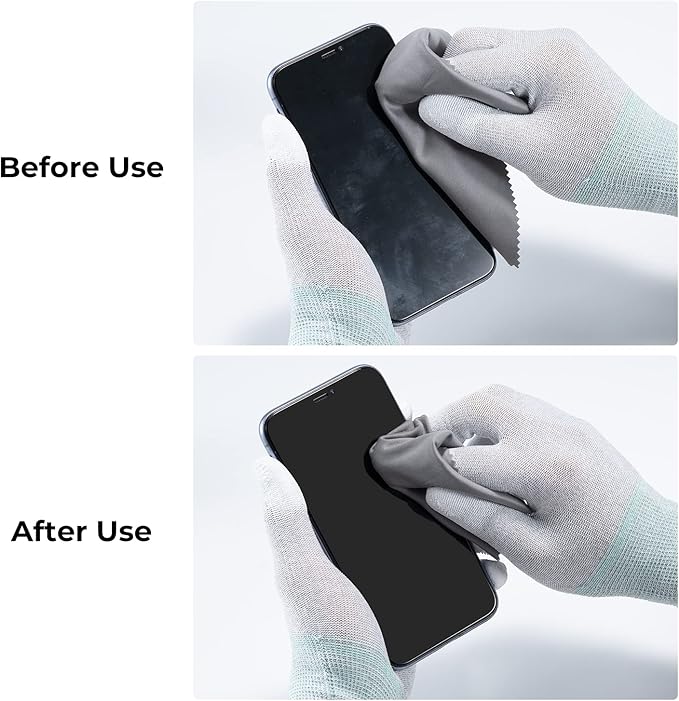 K&F CONCEPT 6 Pack Microfiber Cleaning Cloth（15x18cm）, Washable Reusable Lens Cleaning Cloth for Cleaning Camera Lenses, Glasses, Screens, Cameras, Eyeglasses, LCD TV Screens, Tablets