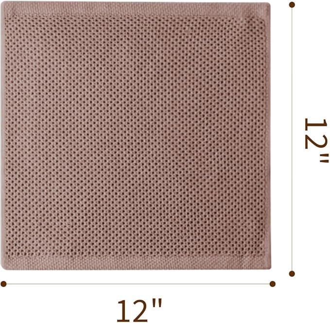 Cotton Dish Cloths 6 Pack,12x12 Inch – Super Absorbent, Quick-Dry & Reusable Kitchen Cleaning Cloths, Lint-Free Washable Towels for Dishes, Glass & Household Use(Coffee Brown)