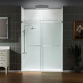 Woodbridge Frameless Shower Doors 56-60" Width x 76" Height with 5/16"(8mm) Clear Tempered Glass, 2 Ways Opening & Double Sliding in Polished Chrome Finish