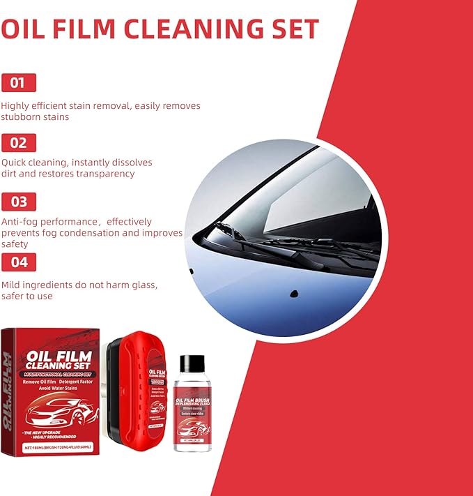 Oil Film Cleaning Brush for Car Windows,Automotive Oil Film Cleaning Brush,Glass Cleaning Board,Clear Vision Glass Cleaner,Clear Vision and Enhance Driving Safety(2Pcs)