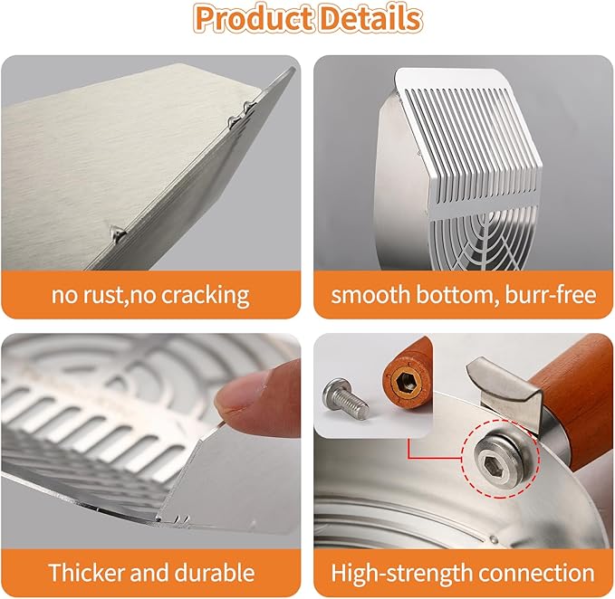 Custom Extra Thick Cat Litter Scoop Set with Holder and Broom – Heavy Duty Multi-Functional Metal Litter Scooper for Fast and Easy Litter Cleaning