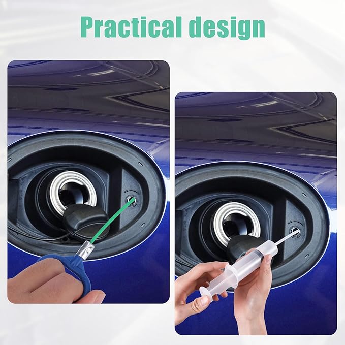 Auto Sunroof Drain Cleaning Tool Kit, 118in Long Pipe Cleaners Unclogger with Tube Cleaning Brush Syringe Hose Syringe Flexible Soft Drain Brush for Car Automotive Sun Roof Trunk Wiper Hole