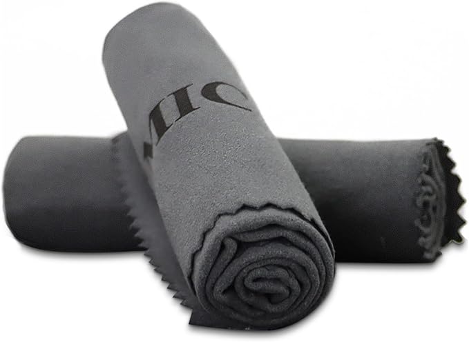 PINGMIC 2/5 Pack Silicon Gun Cleaning Cloth, Lint-Free Microfiber Gun Cloth, 12" x 12" Large Cleaning Wipes, Polishing Rag for Firearms, Reel, Knives, Tool, Sporting Equipment, Precision Instruments
