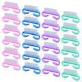 Handle Grip Nail Brush, 24 Pack Small Fingernail Brushes, Hand Scrub Cleaning Brush Kit for Nails and Toes Women Men, Multicolor