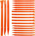 18Pcs Carbon Fiber Scraper Cleaning Tool Non-Scratch Plastic Multi-Purpose Stiff Scraper Pen-Shaped Scraper Tool for Paint, Stickers Label, Food, Tight Spaces, Crevices, Kitchen (Orange)