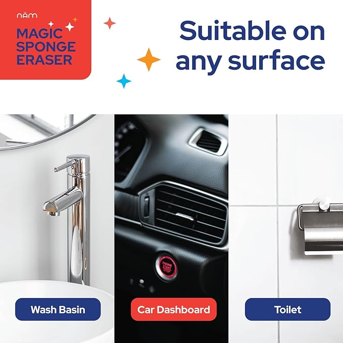 20 Pack Magic Sponge Cleaning Eraser, Melamine Foam Cleaning Pads, Multi-Surface Cleaner for Kitchen, Bathroom, Wall, Floor, Basebaord, Sink & Furniture (20)