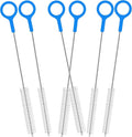 Straw Cleaner Brush Extra Long 12 Inch, Straw Brush Cleaner with Steel Wire 3mm Thick, Straw Cleaning Brush with Big Circular Handle for Cleaning Stanley Cup, Water Bottle, Straws, Sippy Cups 6-Pack
