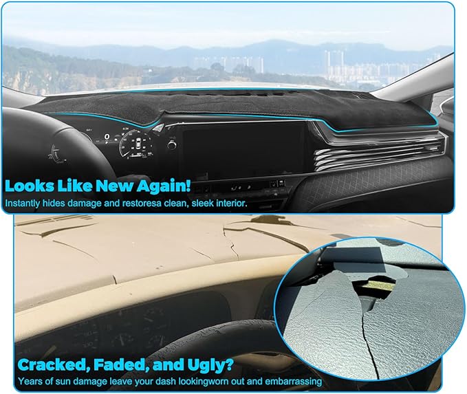 GZSH Dash Cover Mat fit for Toyota Camry 2025-2026 with Dust Brush |Easy to Install| |Full Cover| Toyota Camry Dashboard Cover