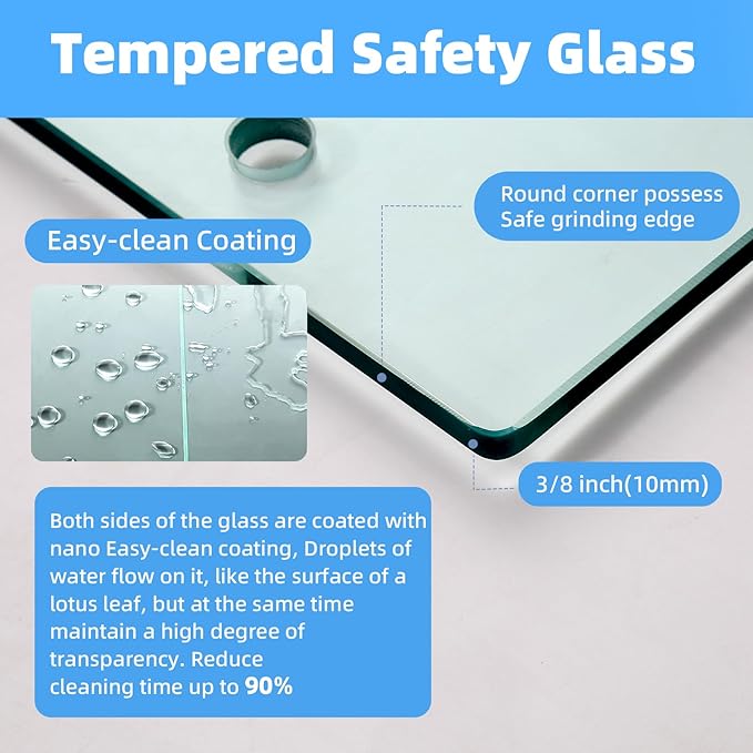 Pivot Shower Door, Adjustable Width 58.5-60" W x 76" H Shower Glass Door with 3/8" (10mm) Clear SGCC Tempered Glass with Nano Easy-Clean Coating, L01 Chrome