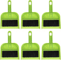 6 Sets Broom Dustpan Set Small Mini Handheld Dust pan with Cleaning Brush Combo Portable Compact Mini Whisk for Cleaning Desk Housekeeping Office Kitchen Pet Nest