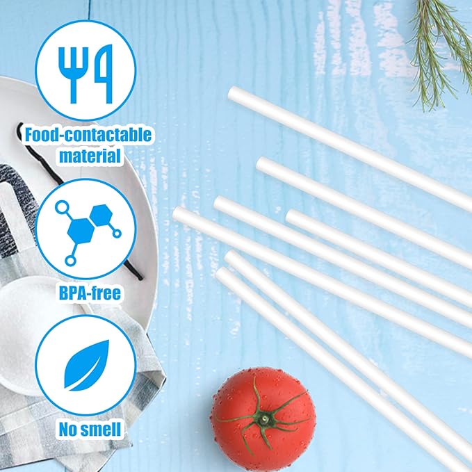 12pcs Replacement Straws for Owala, Reusable Plastic Straws with Cleaning Brush for Owala Water Bottle 24 oz 32 oz (White)