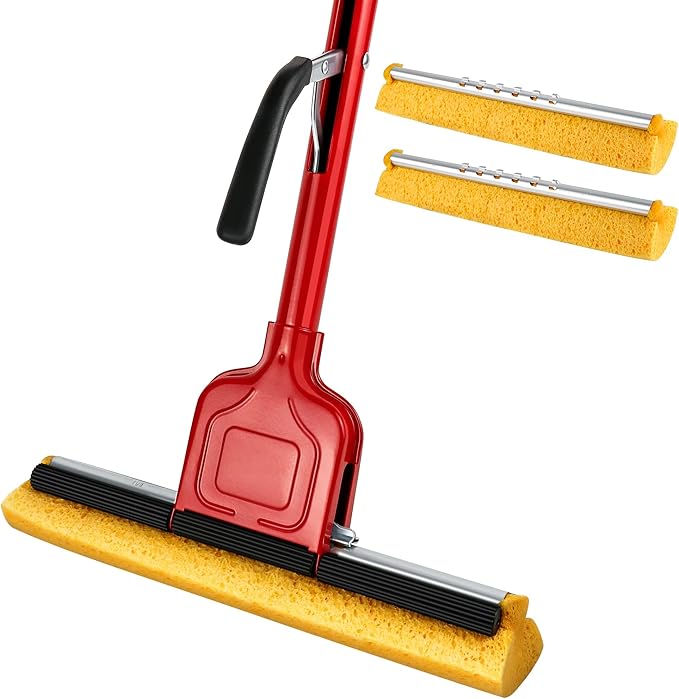 2 Pack of Replaceable Pop Up Cellulose Sponge Mop Heads,Size:12.8 Inch(only 2 mop Heads not Include Handle)