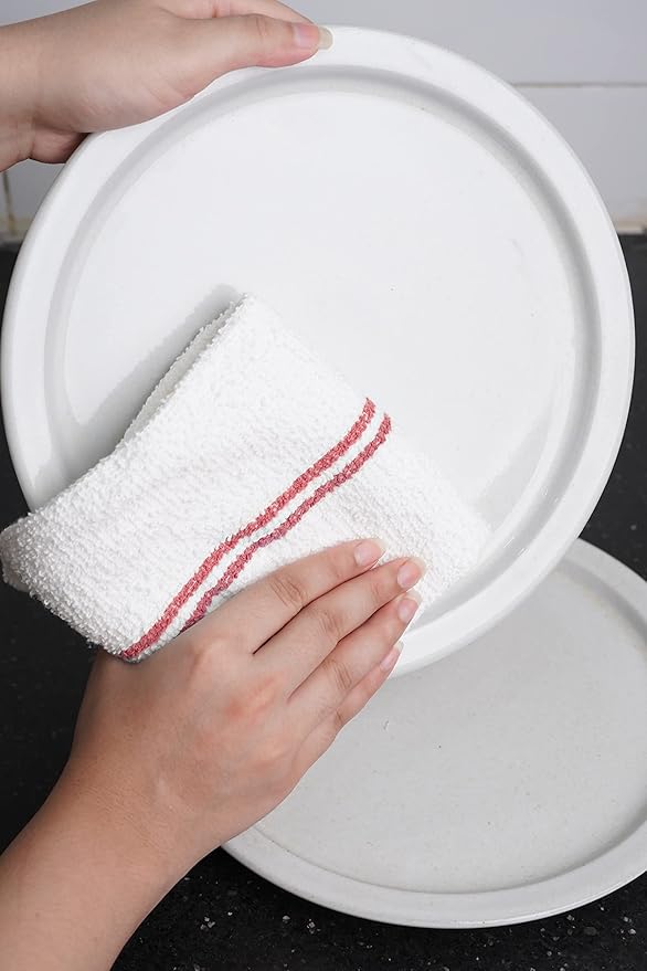 Avalon Towels Terry Bar Mop Towels (Value Pack of 60) Size 16"x19" – Absorbent and Durable, Multipurpose Cleaning Rags, Cotton Cleaning Cloths, Terry Cloth Rags, Reusable Shop Rag