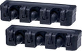 Superio Mop and Broom Holder Wall Mount Storage Organizer for Kitchen, Garage, Garden, 3 Slots (2 Pack, Black)