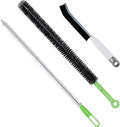 3 Pcs Upgraded Cleaning Brush Kit - Flexible Sewer Drain Brush, Long Pipe Cleaner, Crevice Cleaning Tool with Tweezers, Durable Hard Bristles, Ideal Scrubber for Kitchen, Bathroom, Toilet, Vents
