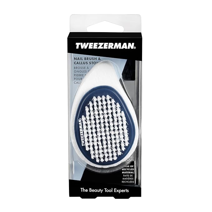 Tweezerman Exclusive Dual Surface Nail Brush & Callus Combo, Evening Blue