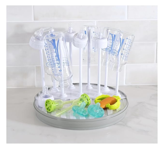 Pequeño Baby Bottle Drying Rack for Countertop – Compact Drying Station for Bottles, Nipples & Pump Parts | Fast-Drying BPA-Free Organizer for Newborn Essentials