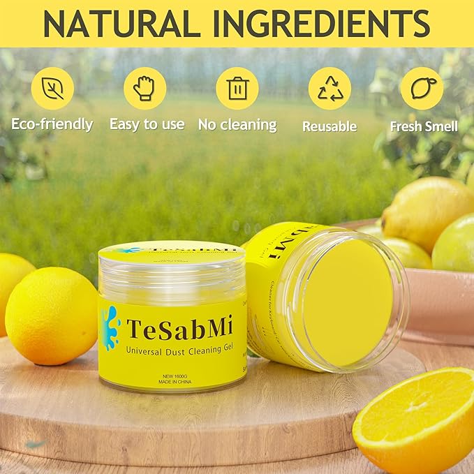 Car Cleaning Gel 160G - Reusable Dust Slime for Car Vents/Keyboard/Console, Interior Cleaner Putty, Gifts for Women Men