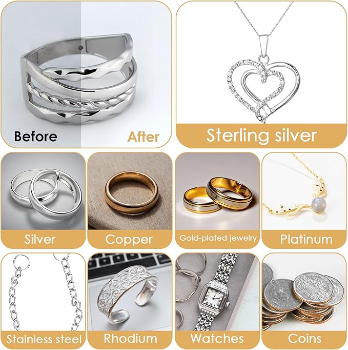 50PCS Jewelry Polishing Cloth,Professional Double-Sided Cleaning Cloth for Jewelry Sterling Silver Gold Platinum Watch Coins and More (3.15" X 3.15")