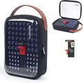 Luxtude Battery Storage Organizer, Clear Battery Organizer Storage Case with Tester,Batteries Holder Organizers for 84 PCS, Batteries Case Organizers Holds 44 AA & 40 AAA, Camping Accessories(Black)