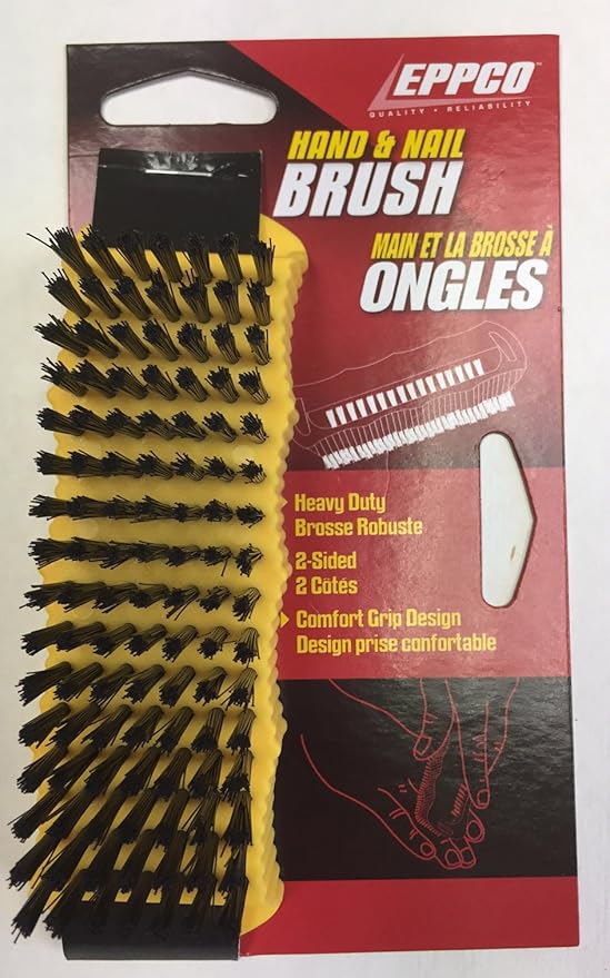 EPPCO Heavy Duty Two-Sided Hand and Nail Scrub Brush Fingernail Scrubber Brushes to Clean Under Nails and Hands