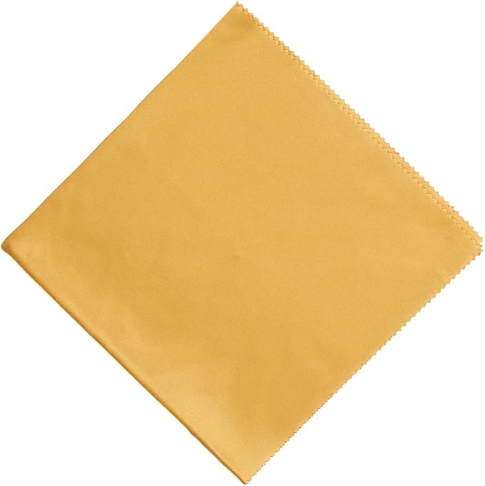 Microfiber Polyamide and Polyester Cleaning Cloth for Everywhere, Glasses, Screens & Delicate Surfaces – Soft, Camera Lens, Car Interior, Piano Black, Lint-Free, Reusable Zigzag Edge (Mustard Yellow)