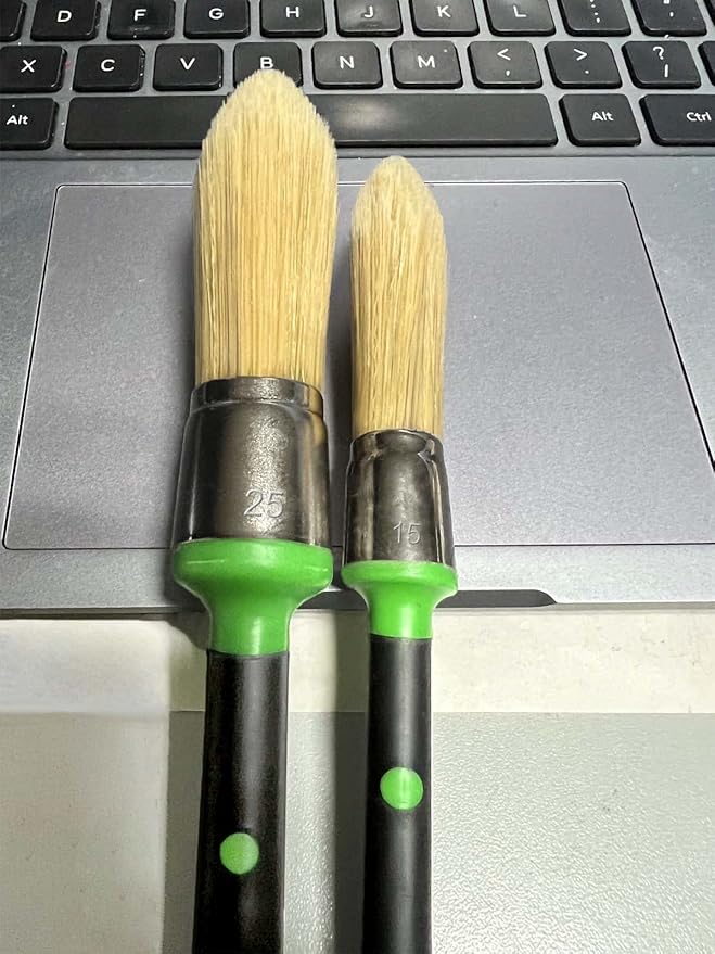 Small Paint Brushes for Touch Ups, Trim Stain Brushes for Sash, Baseboards, House Wall Corners and Art Application, Multi-Pack of 2 Sizes: 0.6-inch (15mm) and 1-inch(25mm)