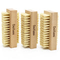 Wooden Nail Brush, Double-Sided Fingernail Scrub Brush for Cleaning Under Nails, Multi-Purpose Natural Wood Hand Scrubber for Dirt, Grease, and Daily Care 3 Pack (Natural)